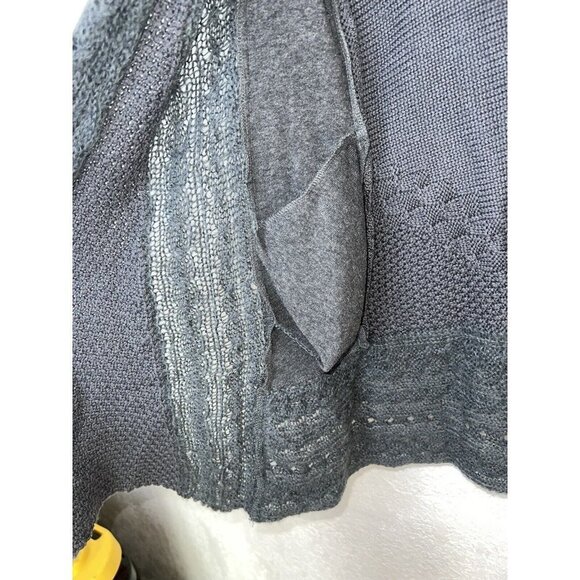 Knitted & Knotted Anthropologie Size X-Small Wool Cardigan Gray Pockets S - Picture 4 of 10